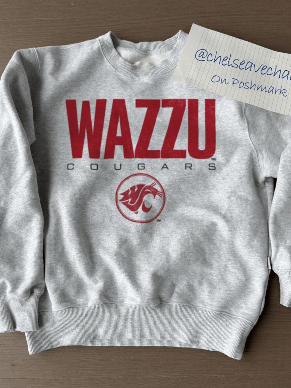 Vintage 90s Washington State Cougars Crewneck Sweatshirt, Football NCAA Shirt